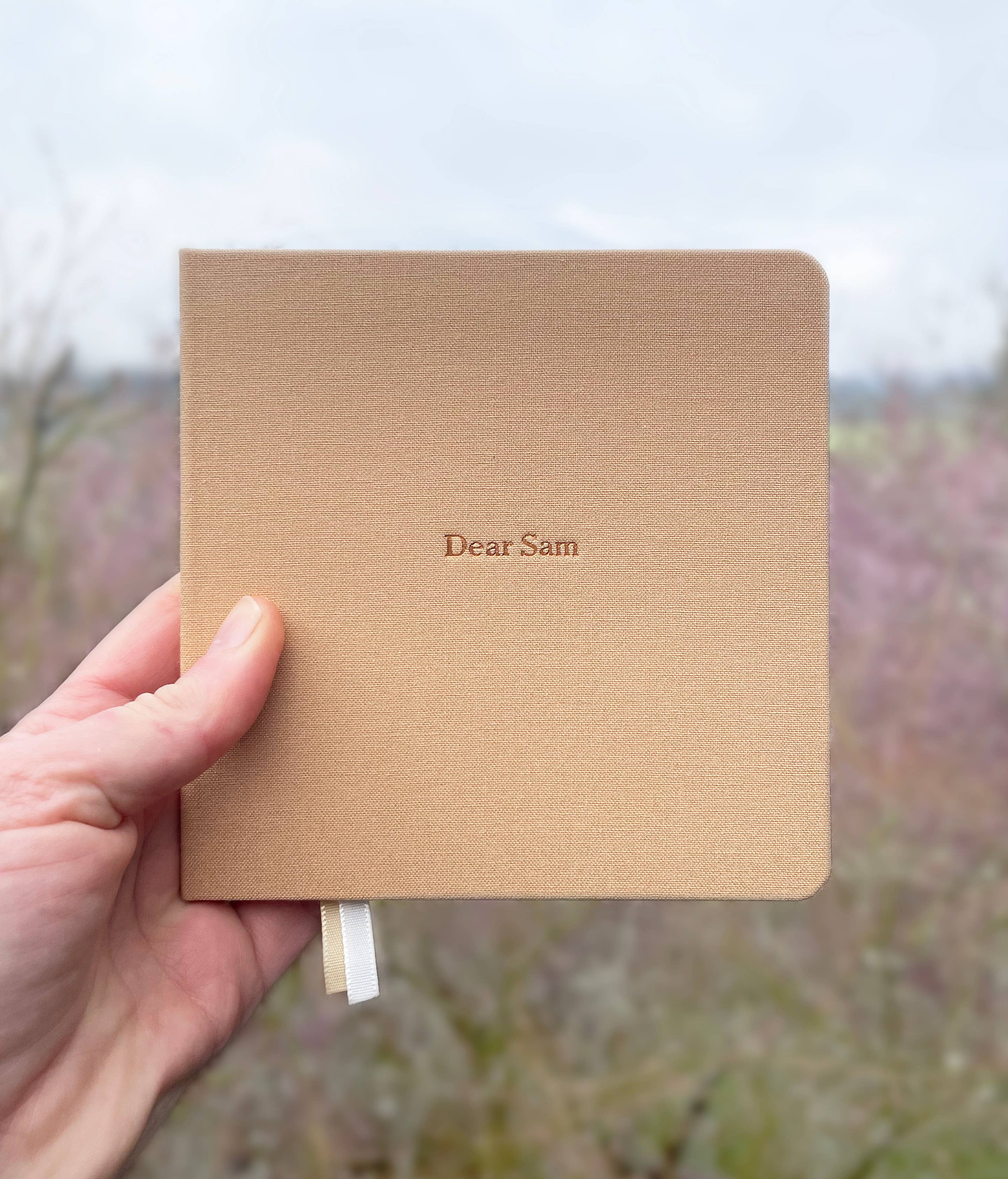 Studio Portmanteau - Wholesale Notebook - Custom Text Foil Embossed Square Linen Notebook, Earth Tones9