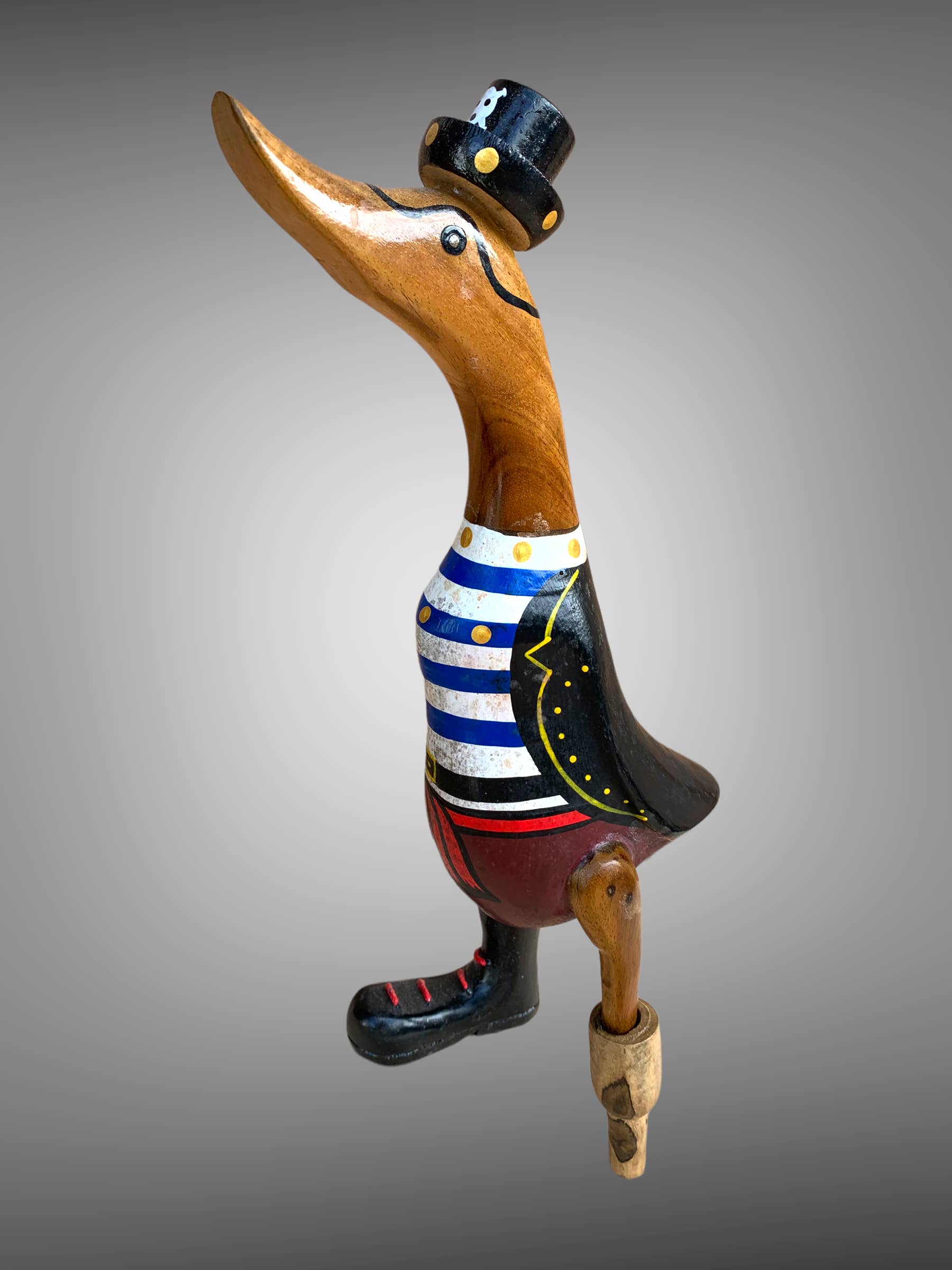 Batik Indah - Wholesale Ornament - Bamboo Pirate Duck Ornament.