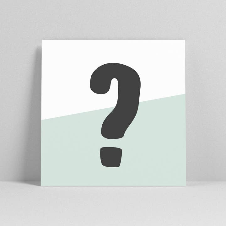 lettercard “?” for wholesale by Fünf vor Zehn