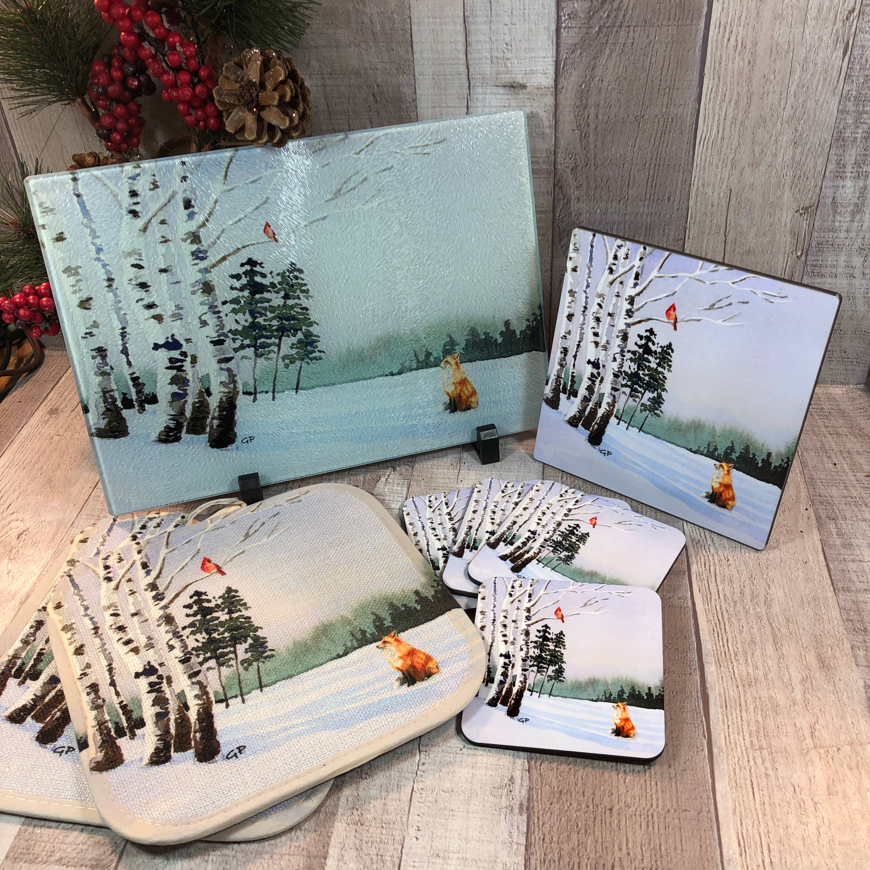 GP Originals - Vente Sous-verre - Ensemble de 4 dessous de verre en panneau dur They became friends3