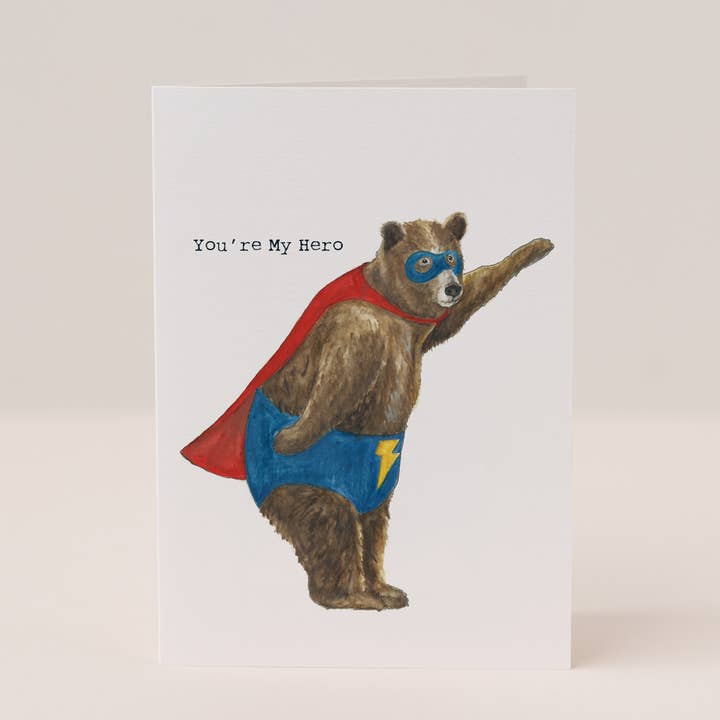 Mister Peebles - Wholesale Thank You Card - You're My Hero Card1