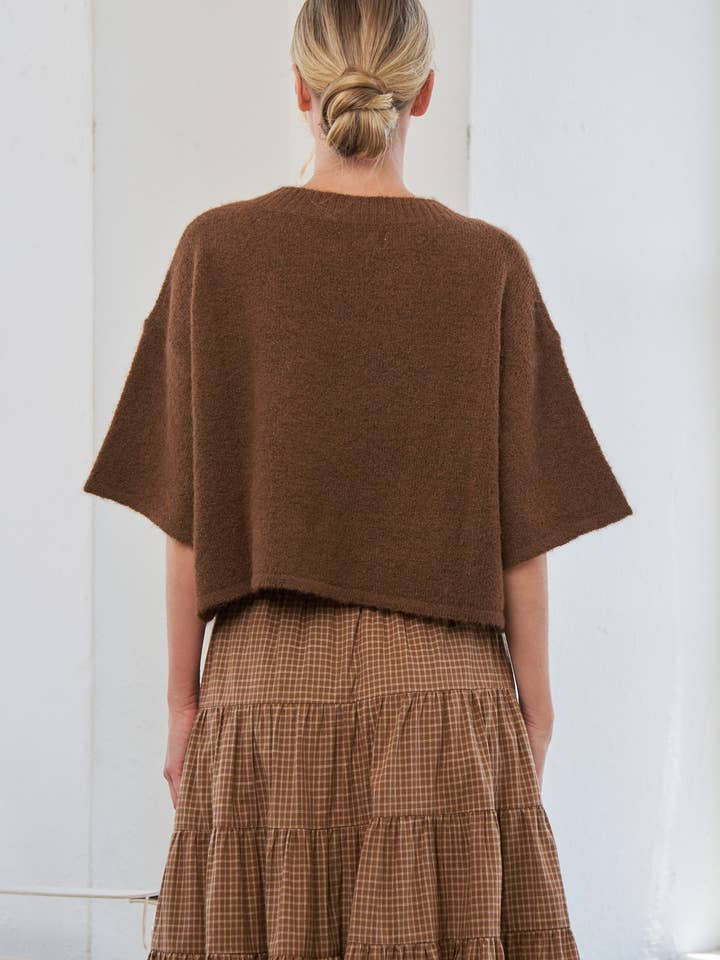 CANDESCENT - Wholesale Cardigan - Women's - Cropped Boxy Soft Knit Cardigan - LOU CARDIGAN11