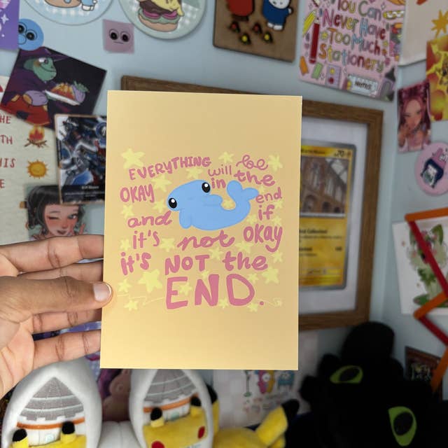 squiglysketches - Wholesale Postcard - shark positivity postcard print