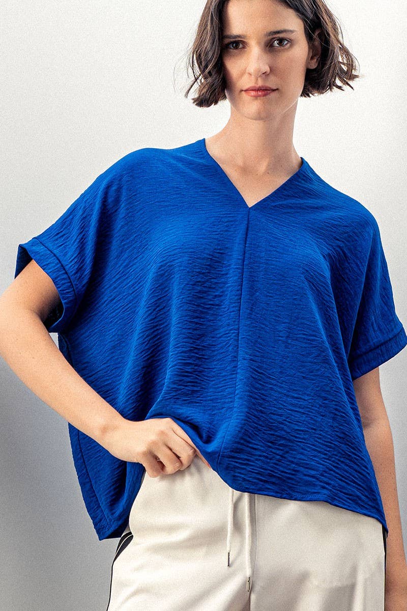 Urban Daizy - Vente T-shirt – femme - Haut à col en V Breezy Airflow-SS28