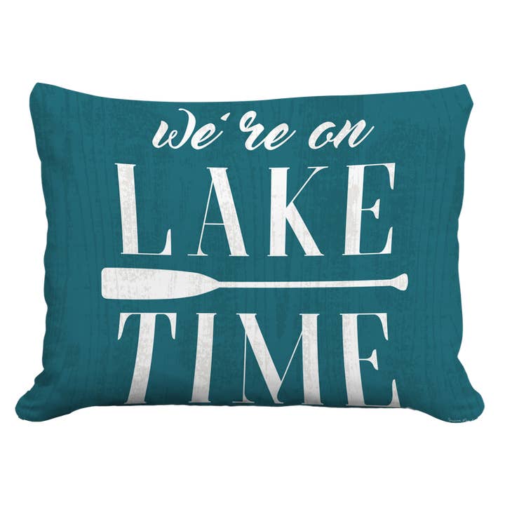 Pillow - Lake Time Teal - indoor / outdoor cushion for wholesale by Magnolia Casual