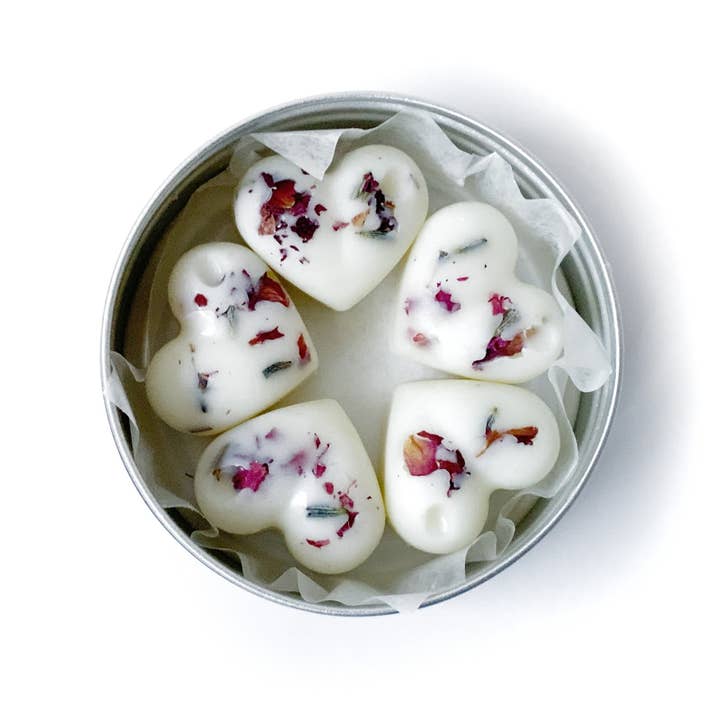 Karomni Co. - Wholesale Solid Lotion - Mini Heart Lotion Bars - Set of 5 - Christmas Gifts