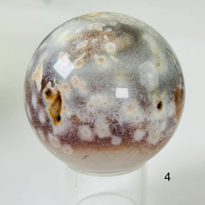 Rock Paradise - Wholesale Spiritual Stone/Crystal - Flower Agate Crystal Sphere - You Choose3