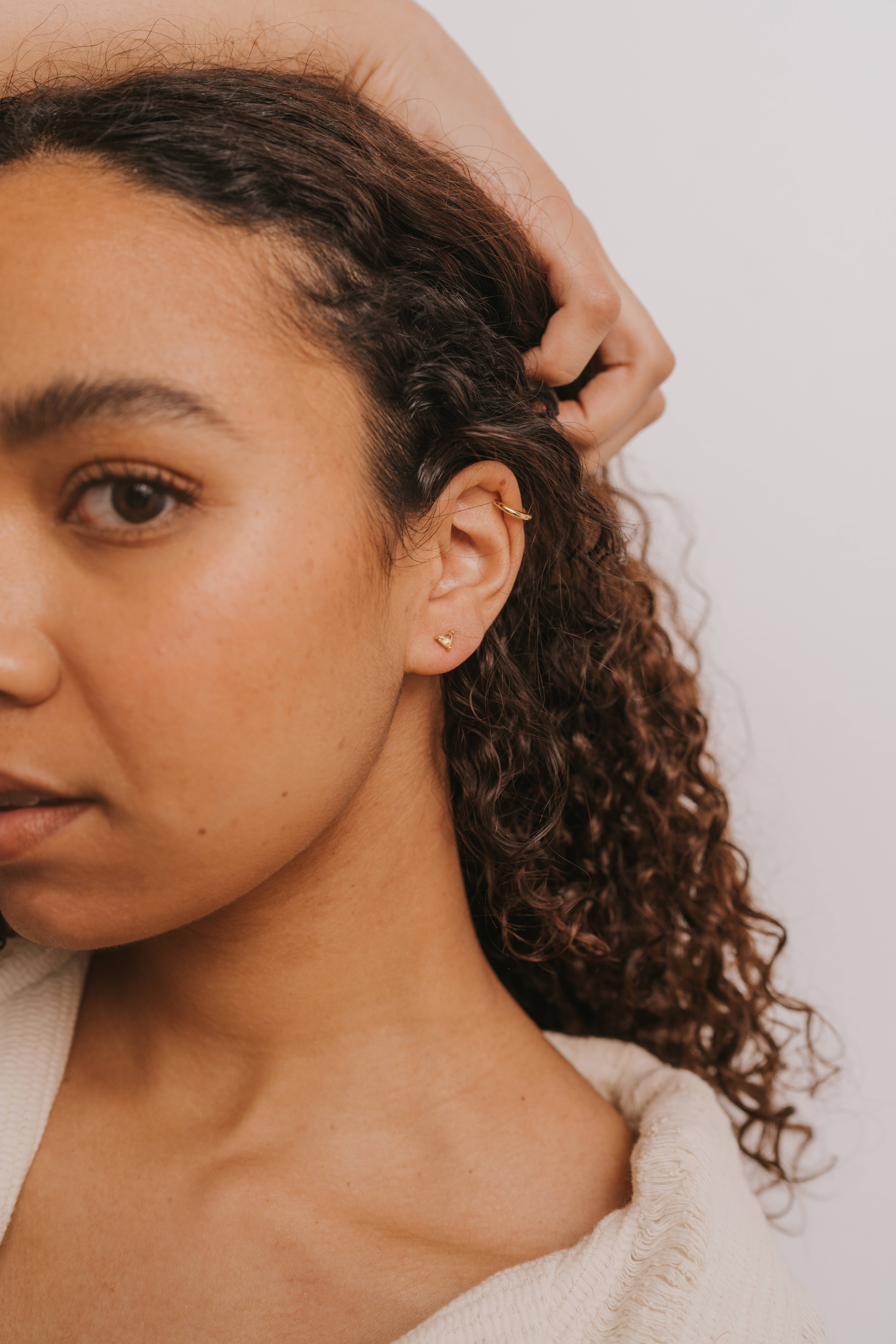 JaxKelly - Wholesale Stud/Post Earrings - Mini Energy Gem - Citrine - Gold Earrings3