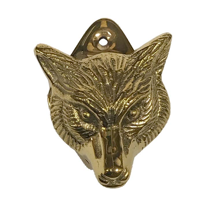 Aldaba de Privacidad de Zorro de Latón Macizo - 2-1/2" para venta al por mayor de Madison Bay Co. - Historical Home Decor Reproductions