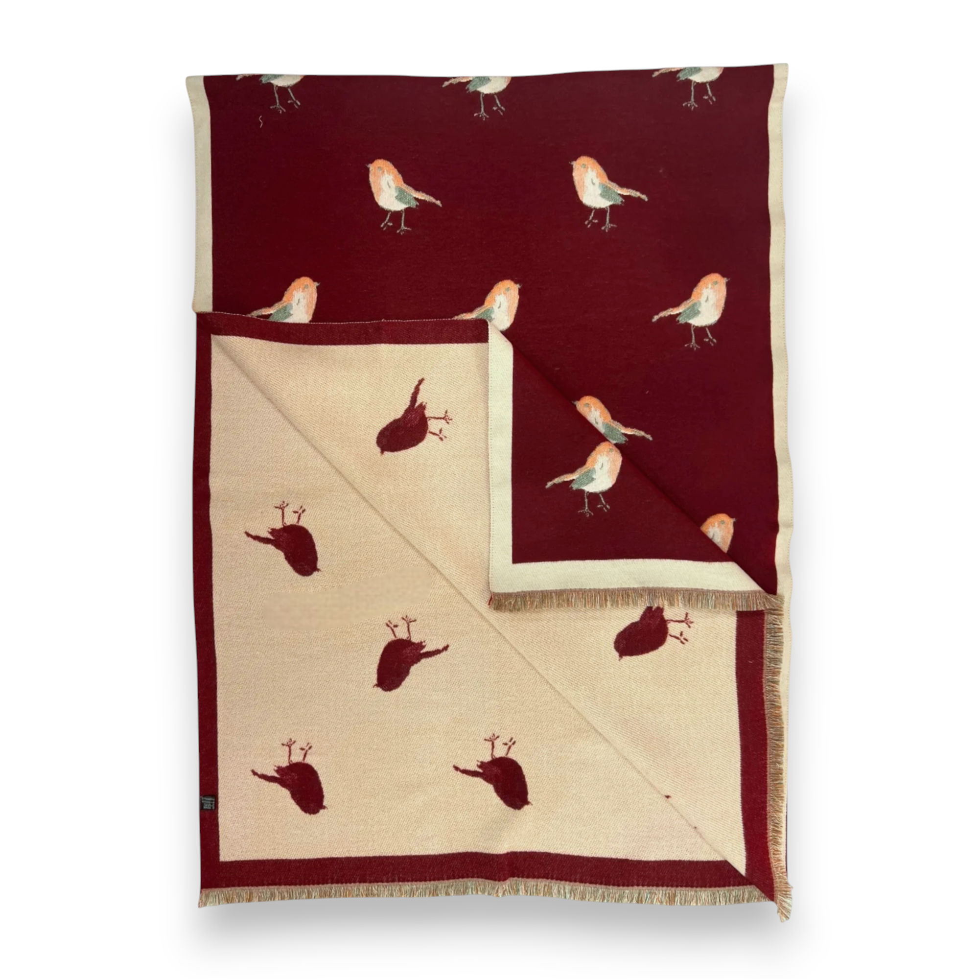 Lili Scarves (US Duty Free) - Venta al por mayor Bufanda - Mujer - Bufanda de invierno reversible de mezcla de cachemira con estampado bordado Robin11