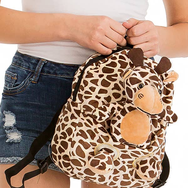 Cap Zone - Wholesale Backpack – Child - Youth Novelty Safari Animal Plush Teddy Figurine Backpack1