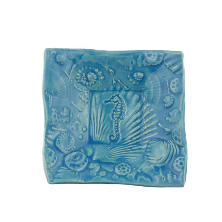 Lorraine Oerth Co. - Wholesale Jewelry Dish - Perfect Square Dish - Sea Horse