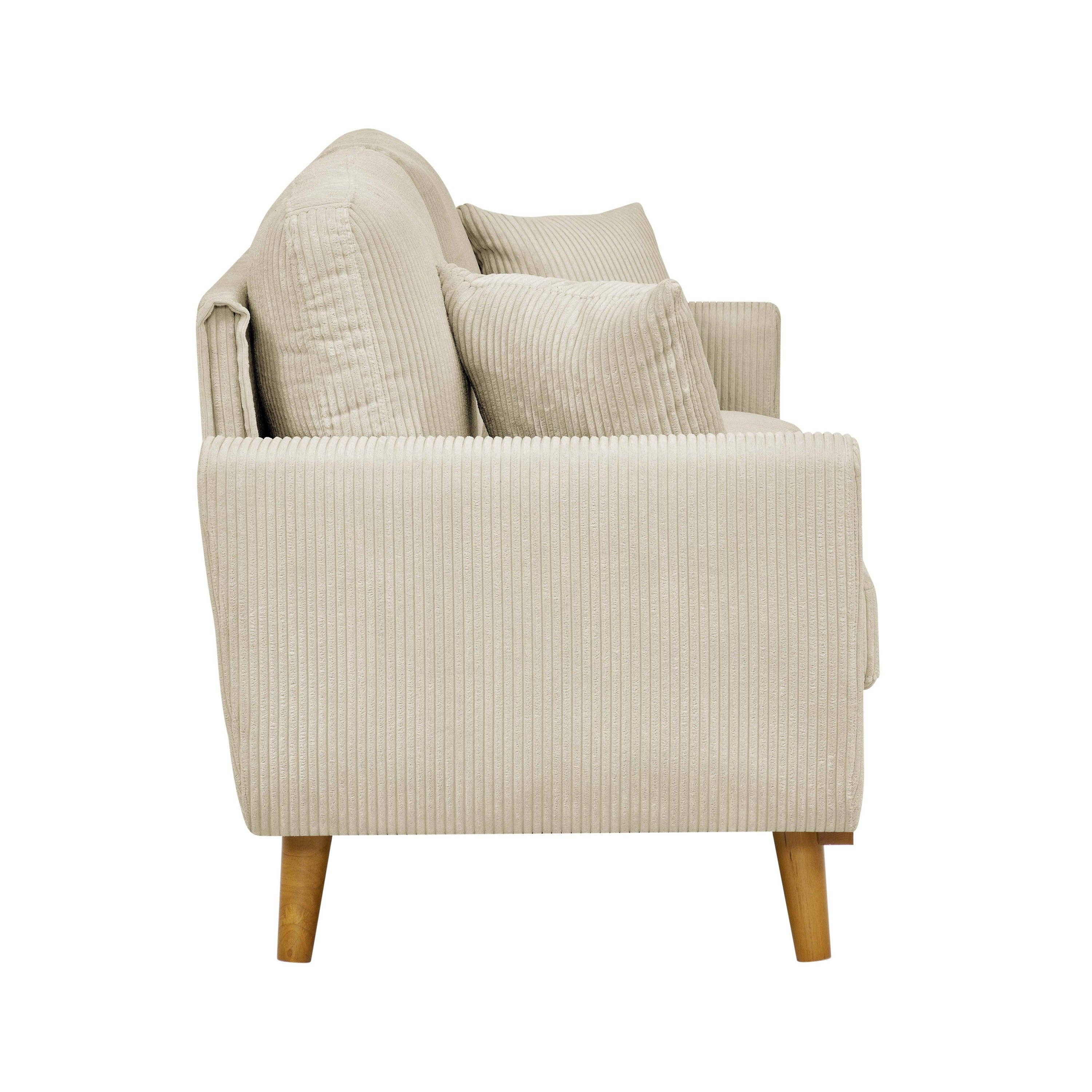 39F Inc. - Wholesale Sofa - Asher Mid-Century Corduroy Sofa, 5-Color, 2-Seat9