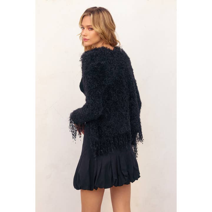 Dress Forum - Wholesale Jacket - Women's - Shimmering Knitted Open Front Jacket13