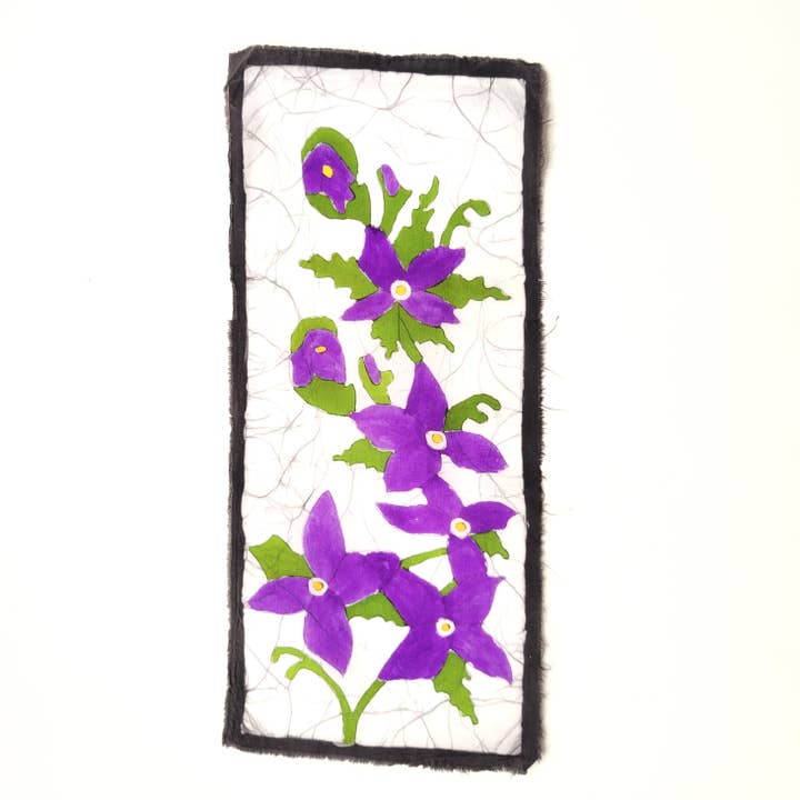 Batik Violet Villin wanddecoratie voor wholesale door Eclectic Woodchuck