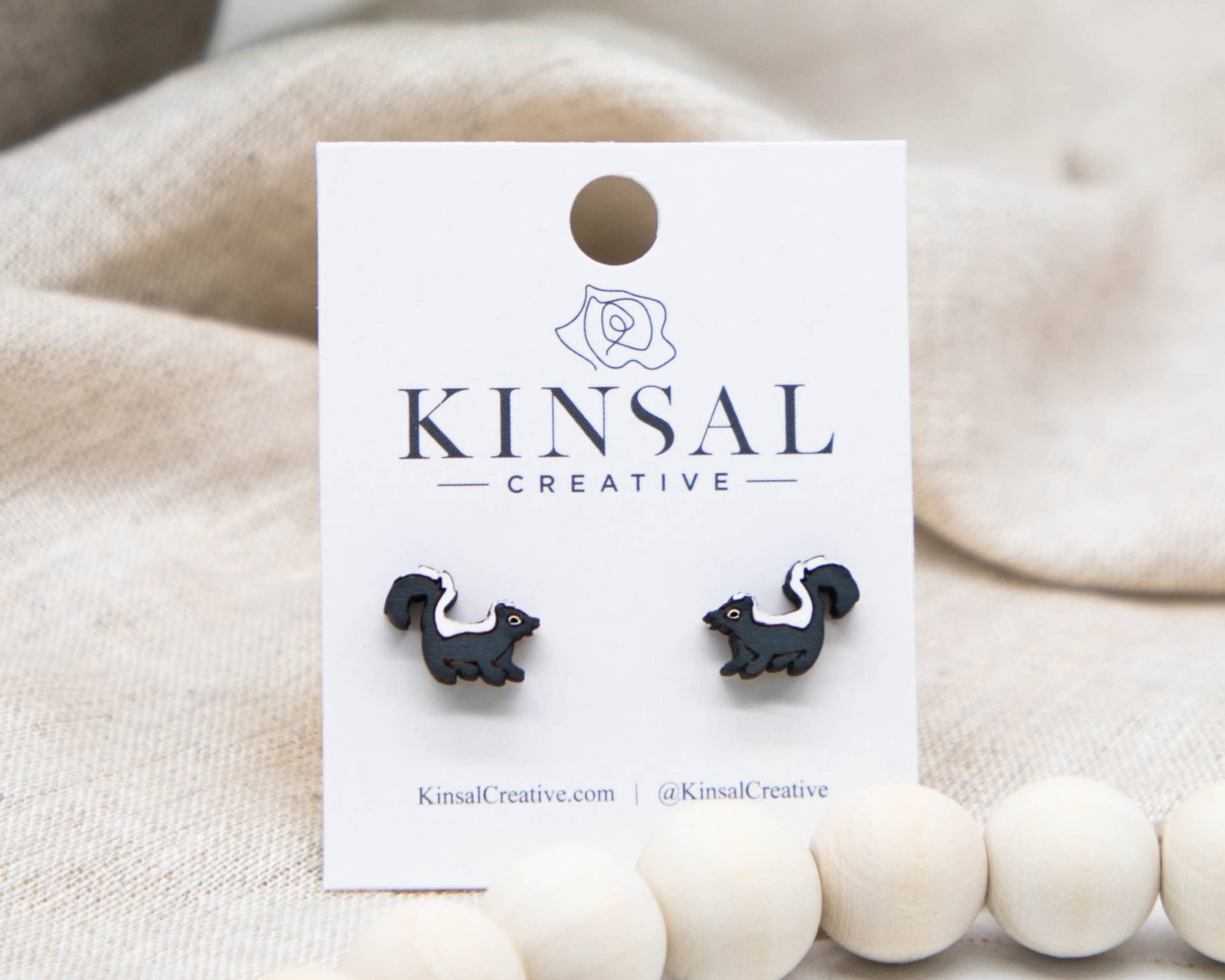 Kinsal Creative – Großhandel Ohrstecker – Ohrstecker aus Skunk Wood