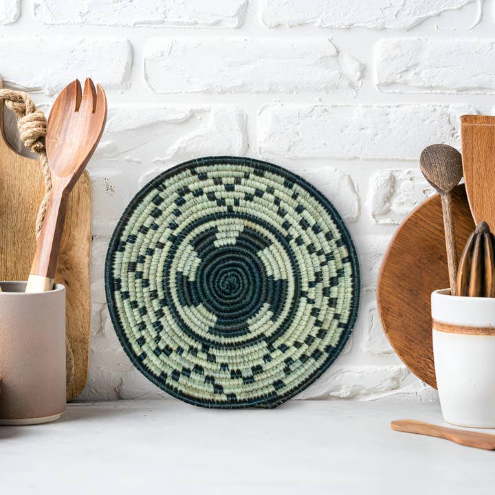 Panier tissé à la main - Panier du sud-ouest - 20 cm de diamètre pour la vente par ArtisanalEmporiumLLC