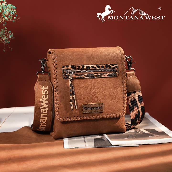 CandBBaby – Engroshandel Crossbodytaske - Dame – Montana West Crossbody-tasker til kvinder med to rum Western Crossbody-taske med printet guitarrem14