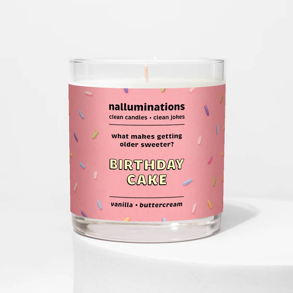 Nalluminations® - Clean Candles, Clean Jokes - Wholesale Jar/Filled Candle - Birthday Cake Funny Candle | Clean Candles, Clean Jokes