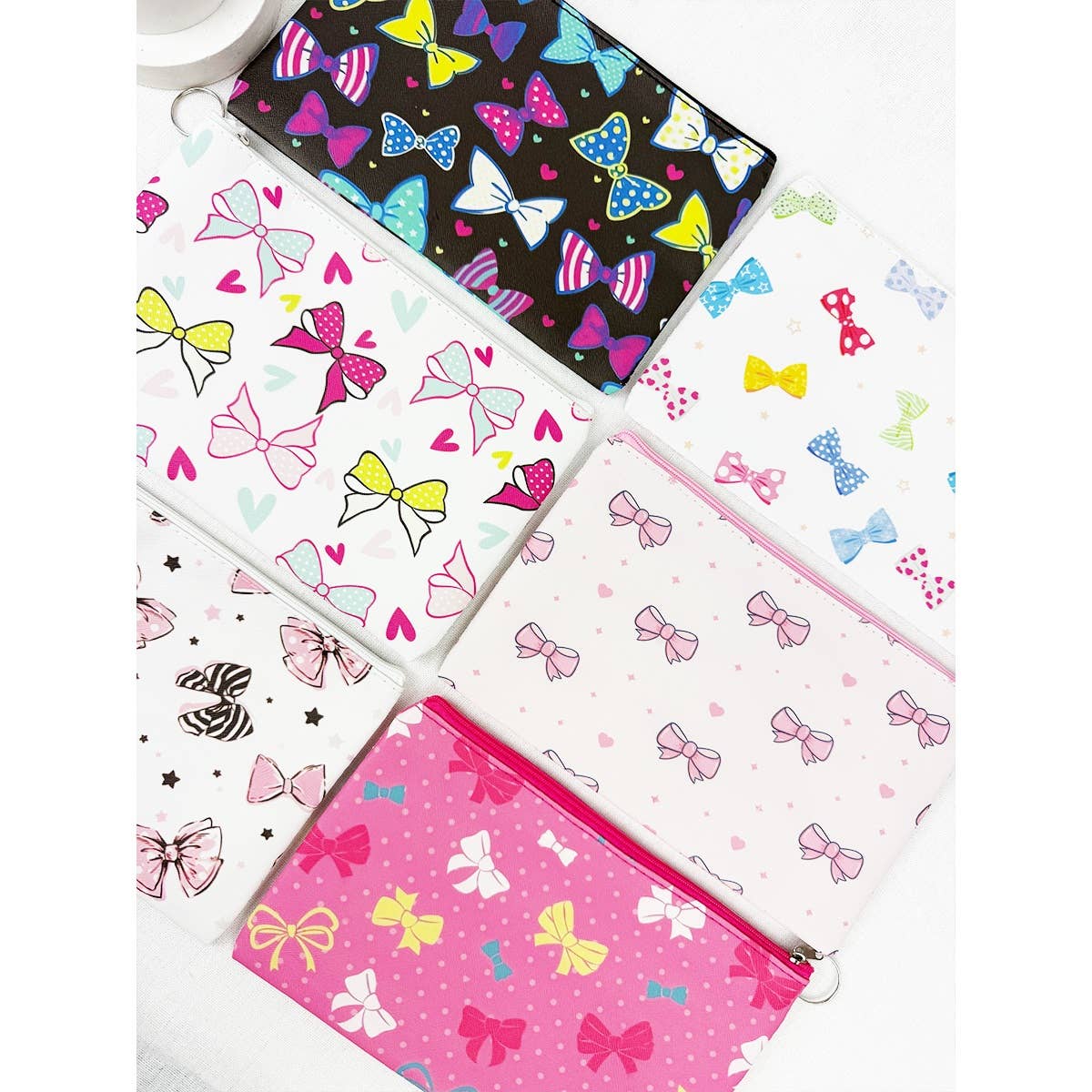 MIX COLOR Adorable Bow Theme Coin Purse with Key Ring for wholesale on Faire6