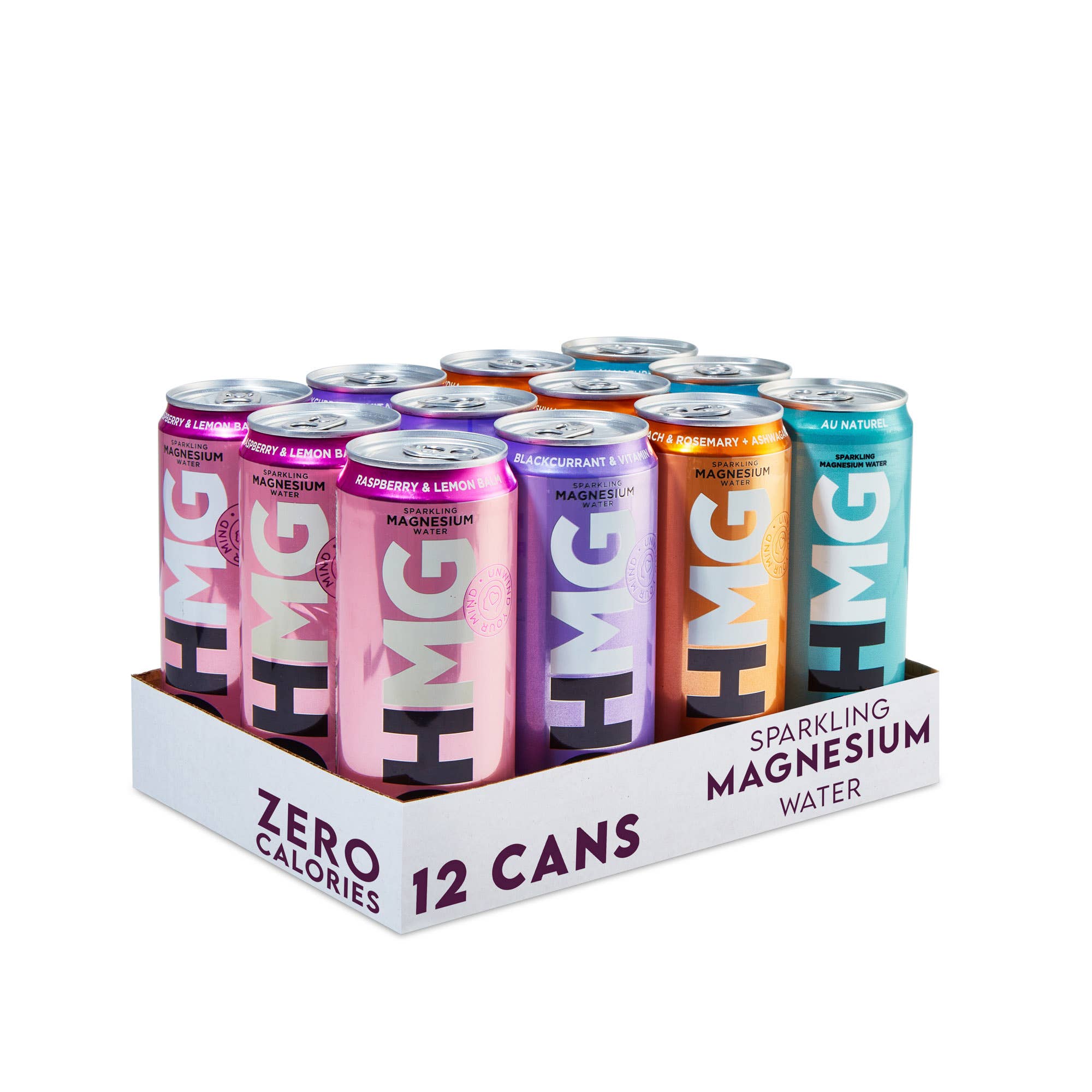OHMG Water – wholesale Sparkling water – MAGNESIUM WATER VARIETY PACK (12 cans per case)1