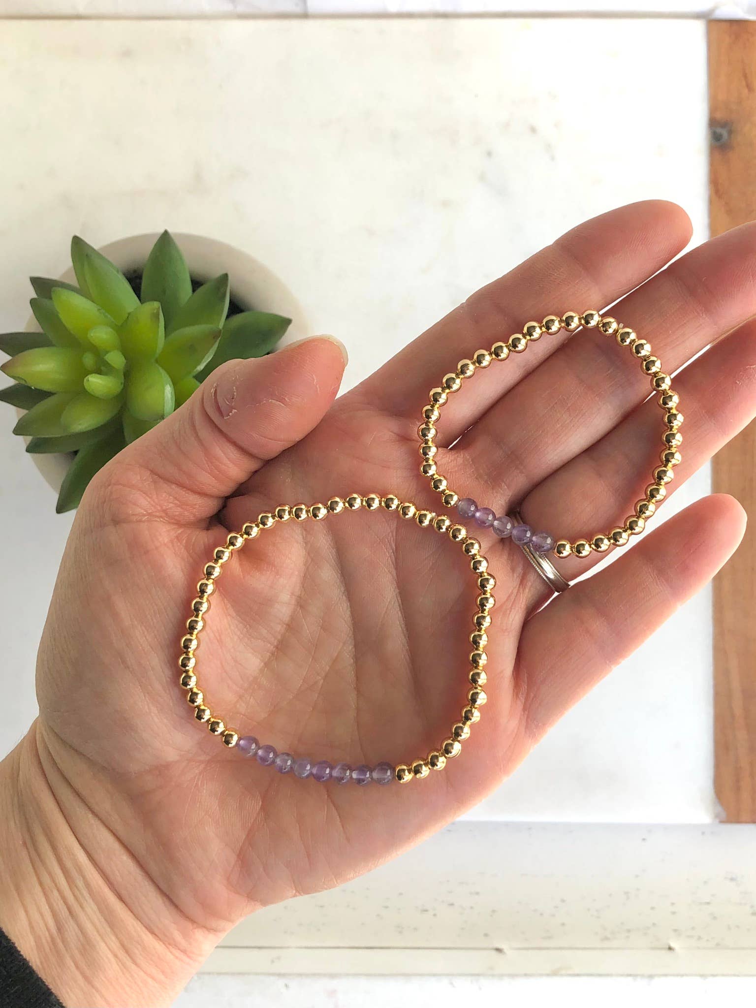 Simply Stated NY - Venta al por mayor Juegos de joyas - Set de pulseras a juego de madre e hija con piedras preciosas y oro6