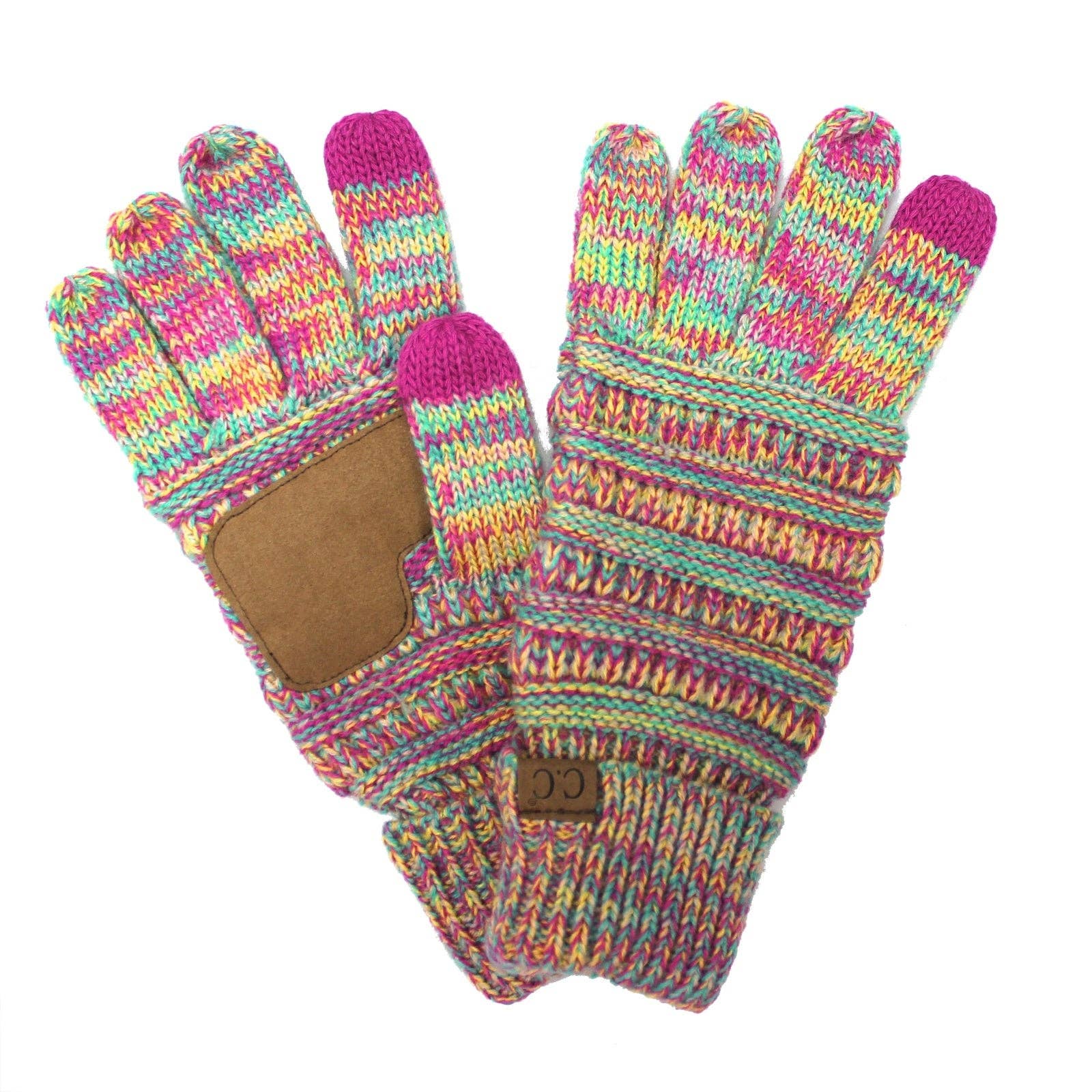 Truly Contagious - Vente Gants – femme - Gants CC multicolores à écran tactile 4 tons pour femmes (G-816)24