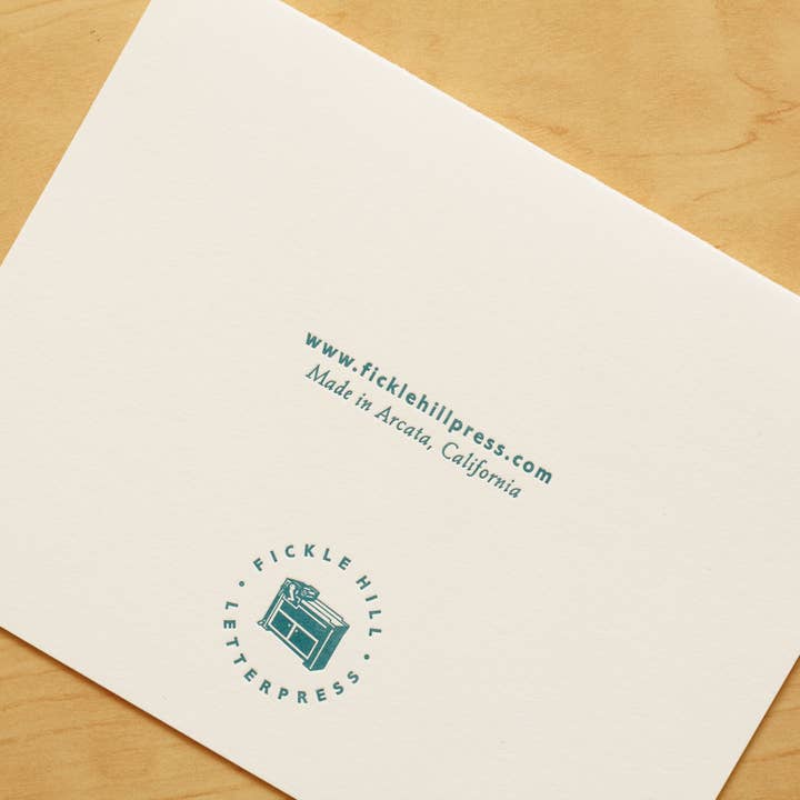 Fickle Hill Letterpress - Wholesale Birthday Card - Cat with Yarn Letterpress Birthday Card2