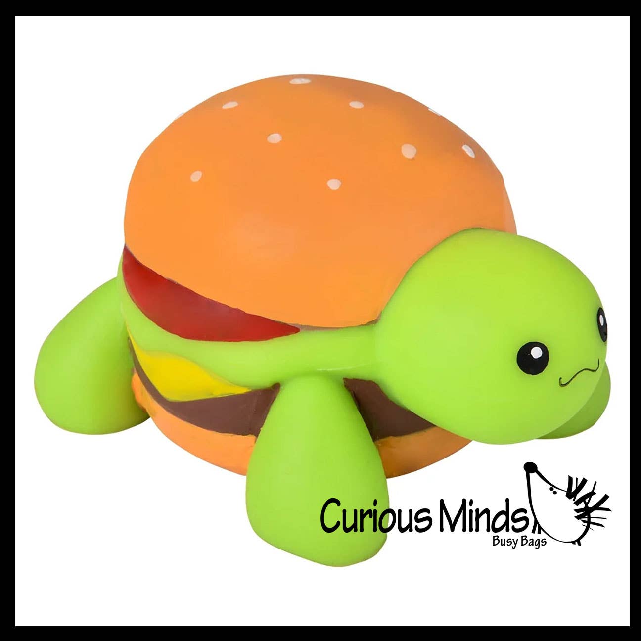 Curious Minds Toys - Vente Jouet mou – enfant et bébé - 1 garniture molle pour chien Turtle Burger Squishy Squeeze Stress Ball7