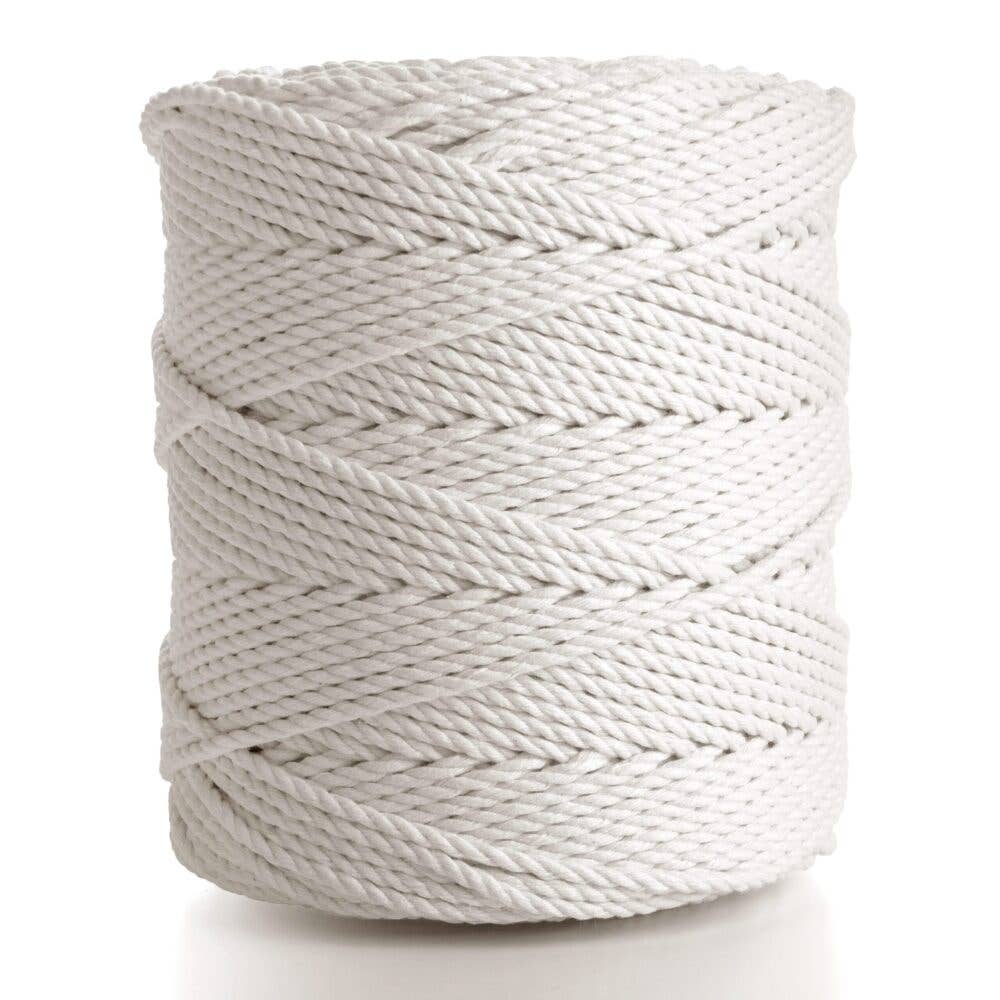 MB Cordas - Wholesale Craft Supplies - 4MM 3 strand 400m cotton cord NATURAL Macrame Rope 3 ply Craft String2