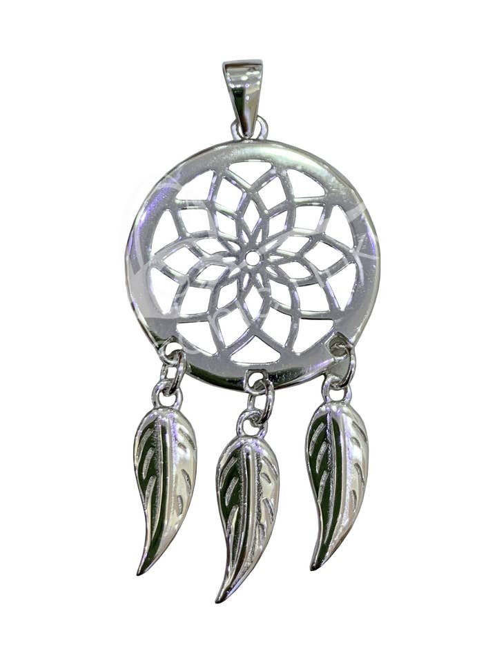 (PC)PLATA DE LEY - COLGANTE ATRAPASUEÑOS 3,8 CM ALTO X 1,9 CM DIÁMETRO para venta al por mayor de Oceanic Linkways Inc