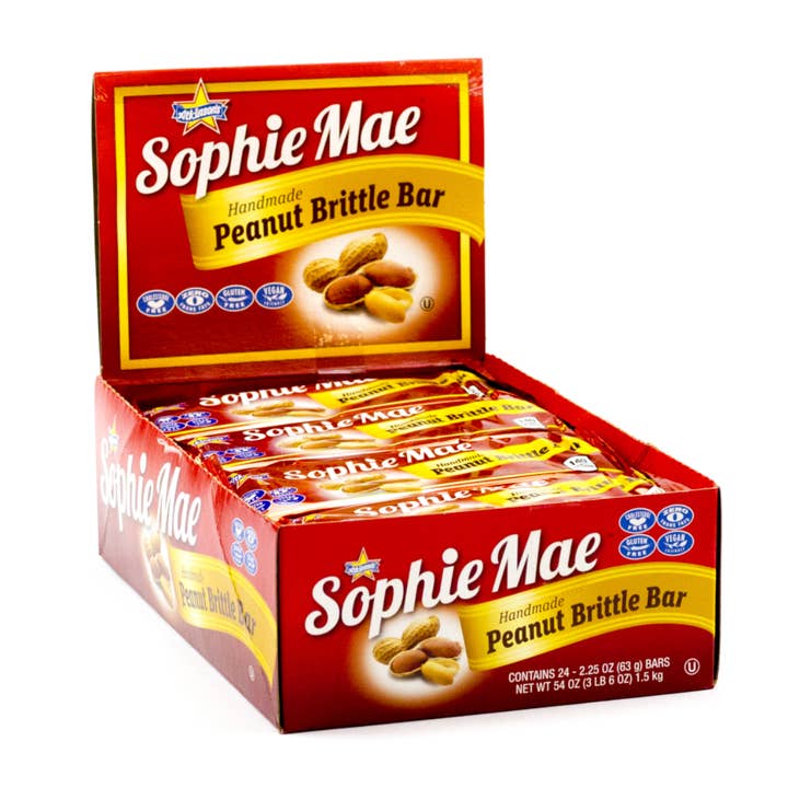 Sophie Mae Peanut Brittle Bar 2.25oz - 24ct for wholesale by I Got Your Candy