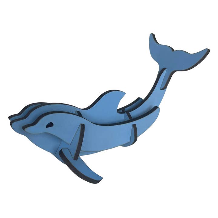 Dolphin Wooden Kitset (Medium), 3D Puzzle for wholesale by LITTLE AND WOOD