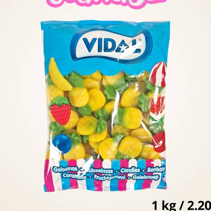Vidal Ananas Gummier for engroshandel hos Scandyz