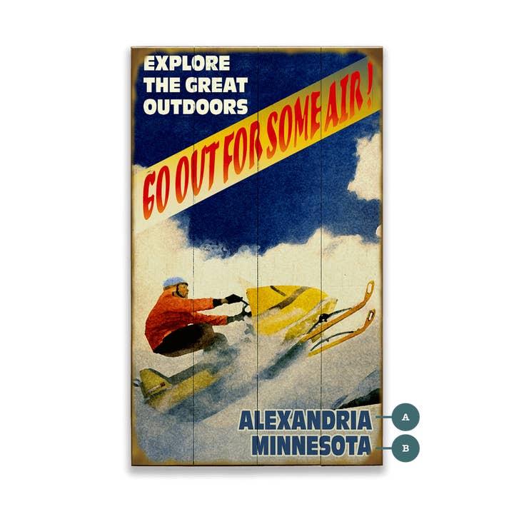 Go Out For Some Air Snowmobiler - Wood & Metal Wall Art and other Purchase Wholesale snowmobile oil. Free Returns & Net 60 Terms on Faire trending on Faire.