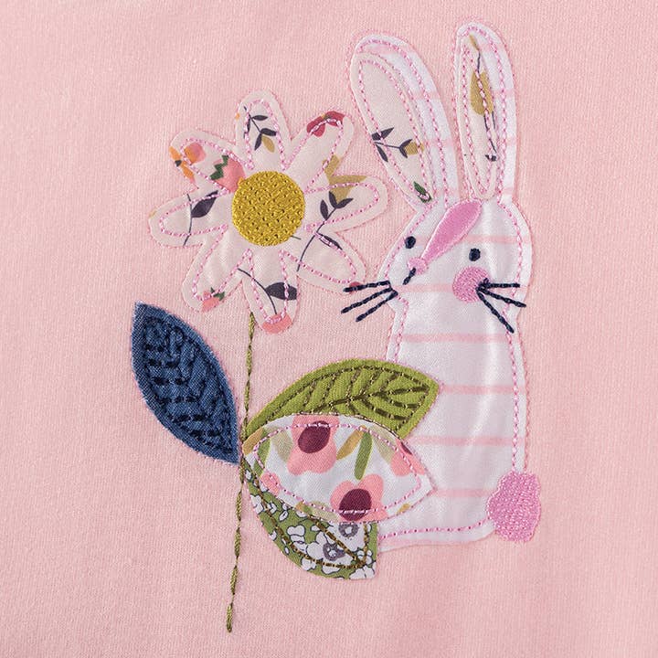 Pink Spring and Autumn Girls Flowers and Animals Cartoon Pattern Long Sleeves Sweatshirt and Floral Pants Clothing Set for wholesale on Faire4
