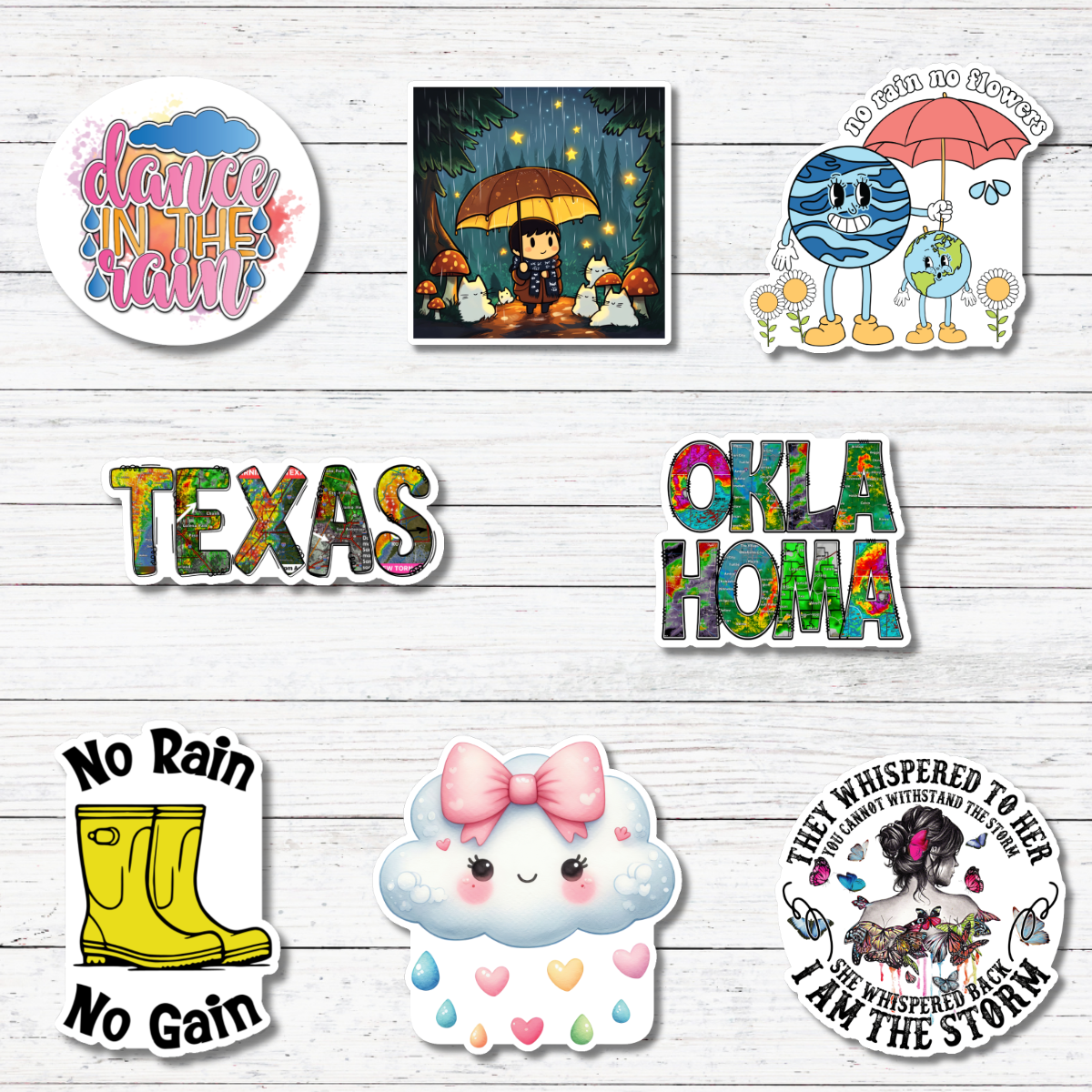 Oily Graphic Creations - Wholesale Sticker - Pink Bow Cloud- Storm Sticker/Magnet3