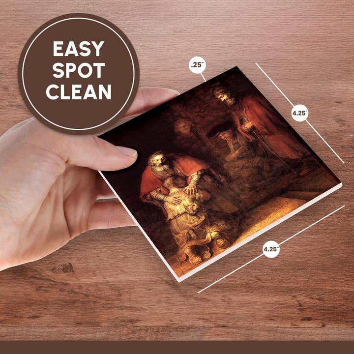 3dRose - Wholesale Coasters - 3dRose, Print of Rembrandt Painting The Prodigal Son, Coaster6