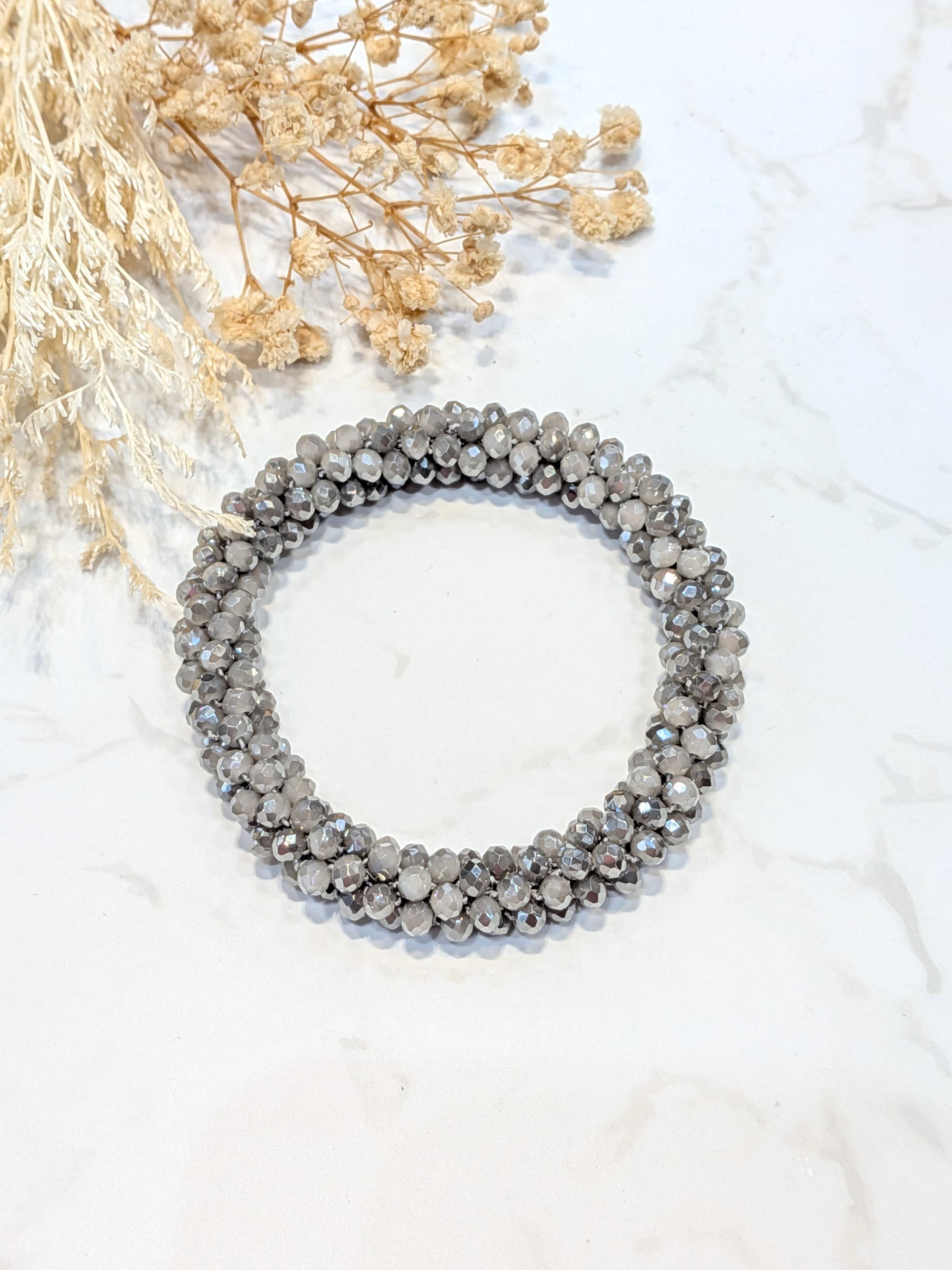 LOLO & YAYA - Wholesale Link & Chain Bracelet - White-tone crystal effect bracelet6