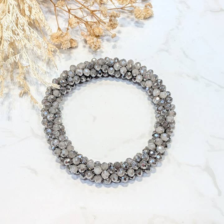 LOLO & YAYA - Wholesale Link & Chain Bracelet - White-tone crystal effect bracelet6