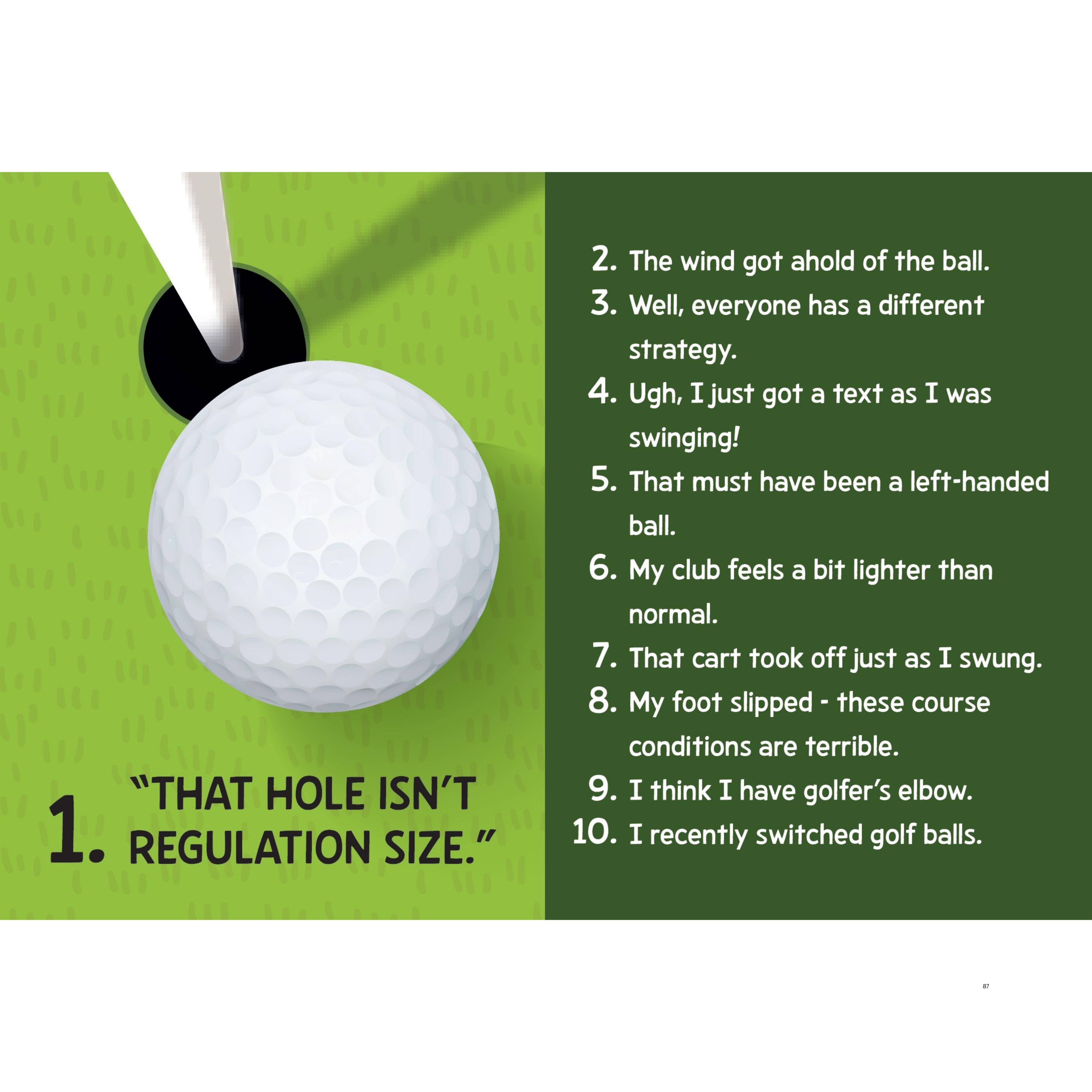 Boxer Gifts - Vente Humour - 500 excuses pour un mauvais coup de golf - Livre cadeau humoristique pour hommes1