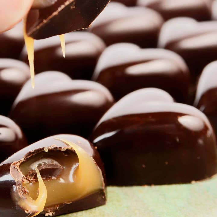 Yahara Caramel Hearts for wholesale by Yahara Chocolate