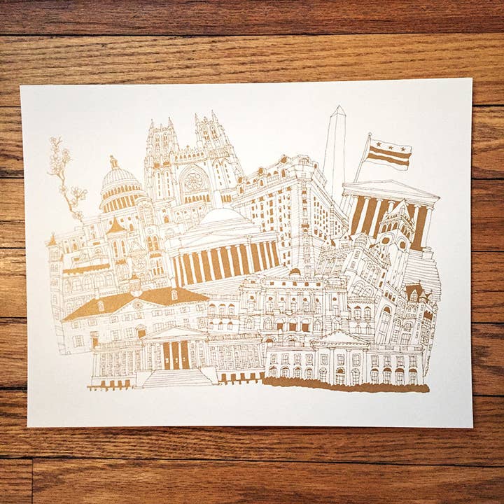 DC Landmarks- Guld för wholesale av NateDuval.com