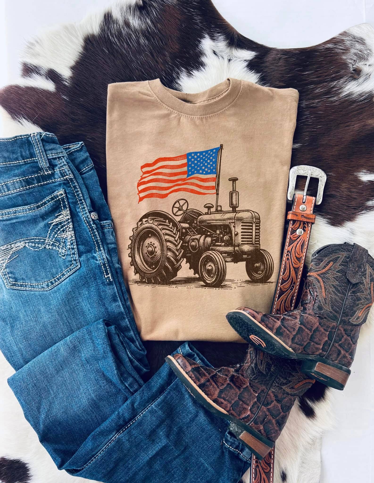 Buckin Baby Wholesale - Wholesale Screen Printed T-Shirt - Kids - Vintage tractor