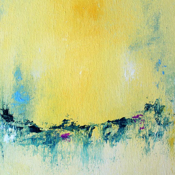 Art Print Bright Yellow Abstract Framed Canvas Paper for wholesale by Abstract Art & Prints