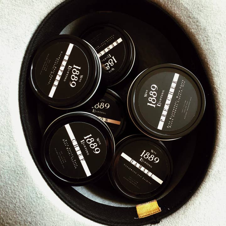 1889 Wax Lighting - Wholesale Travel Candles - Majo Tin 4oz Tin Candle
