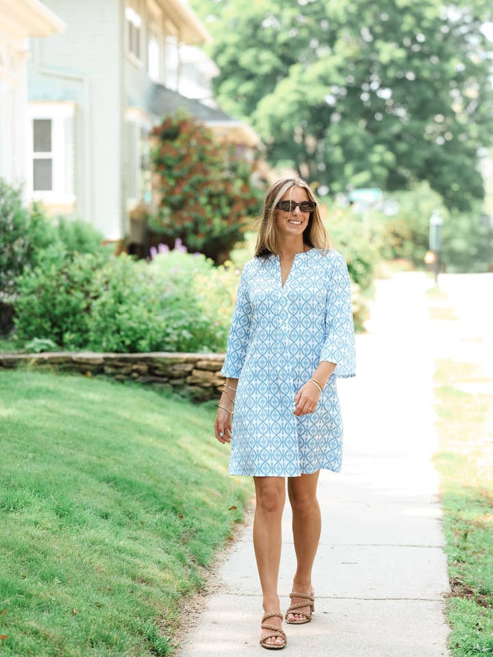 Mira Dress – Vibrant Summer Print Dress with 3/4 Sleeves & Breezy Fit - Spring 2026 for wholesale by Top It Off