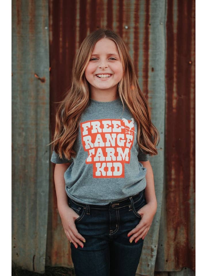 Ruby’s Rubbish - Wholesale Screen Printed T-Shirt - Kids - Free Range Farm Kid | Kid's T-Shirt | Ruby’s Rubbish®2