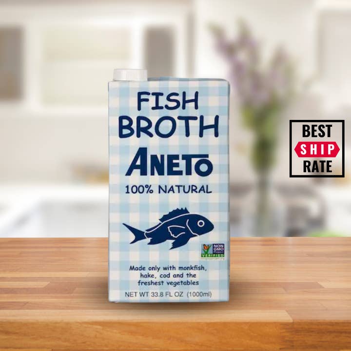 Bouillon de Poisson Aneto 33,83 fl oz (1 L) – 6/caisse pour la vente par Casacella Foods