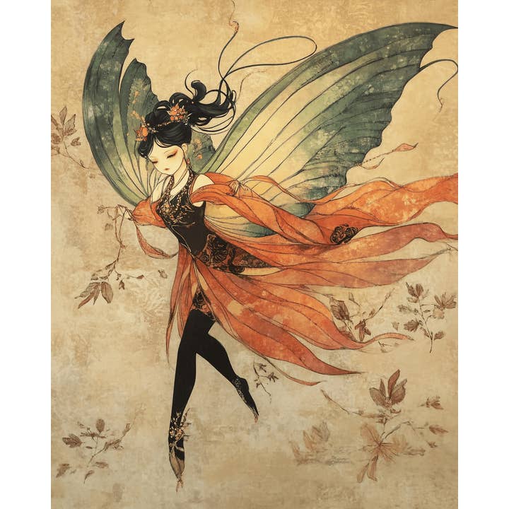 Mowbi - Wholesale Art Print - Antique Fairy - Fairies Wall Art Prints – 8″x10″ Artwork for 11″x14″ Frame
